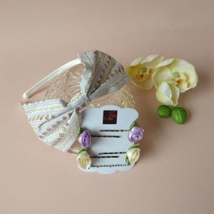 Floral Fringe Fixer Sets - Lilac Stripe