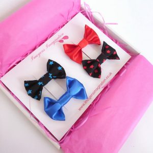Star Bow Hair Clip Set