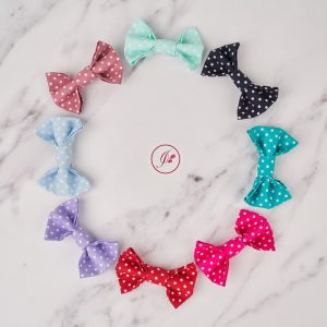 Polka Dot Bow Hair Clips in all colours