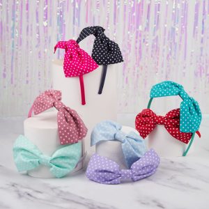 Polka Dot Bow Headbands in all colours