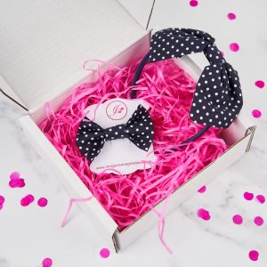 Navy Blue Headband and Hair Clip Gift Set