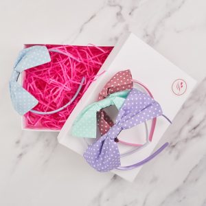 Pastel Bow Headband Gift Set