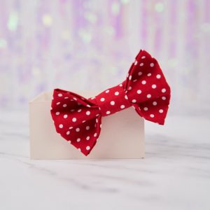 Red Polka Dot Bow Hair Clip