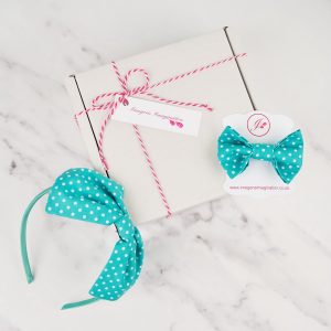 Turquoise Headband and Hair Clip Gift Set