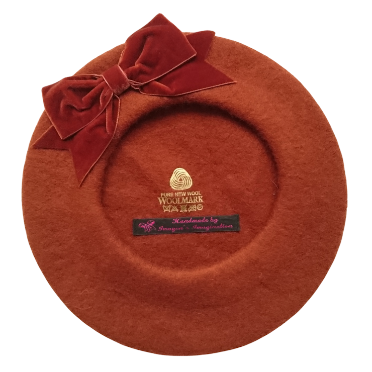 Russet Beret with Russet Bow