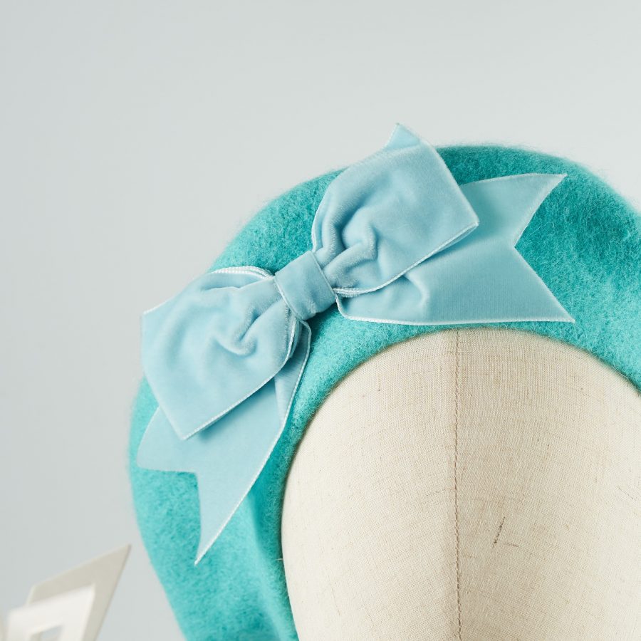 Blue French Beret with a Bow by Imogen's Imagination