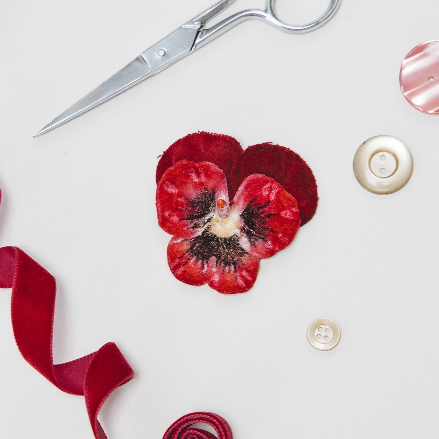 Red Velvet Flower hair accessory for women and girls