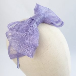 Lilac Large Sinamay Bow Fascinator
