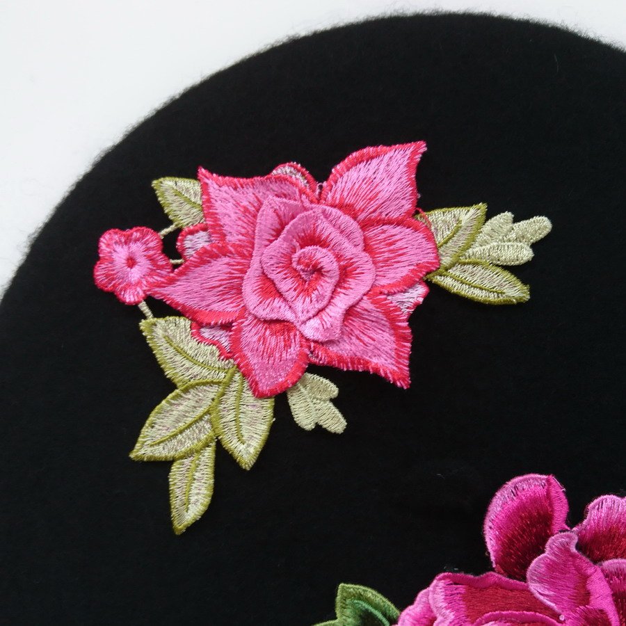 Detail of a Pink Embroidery Rose