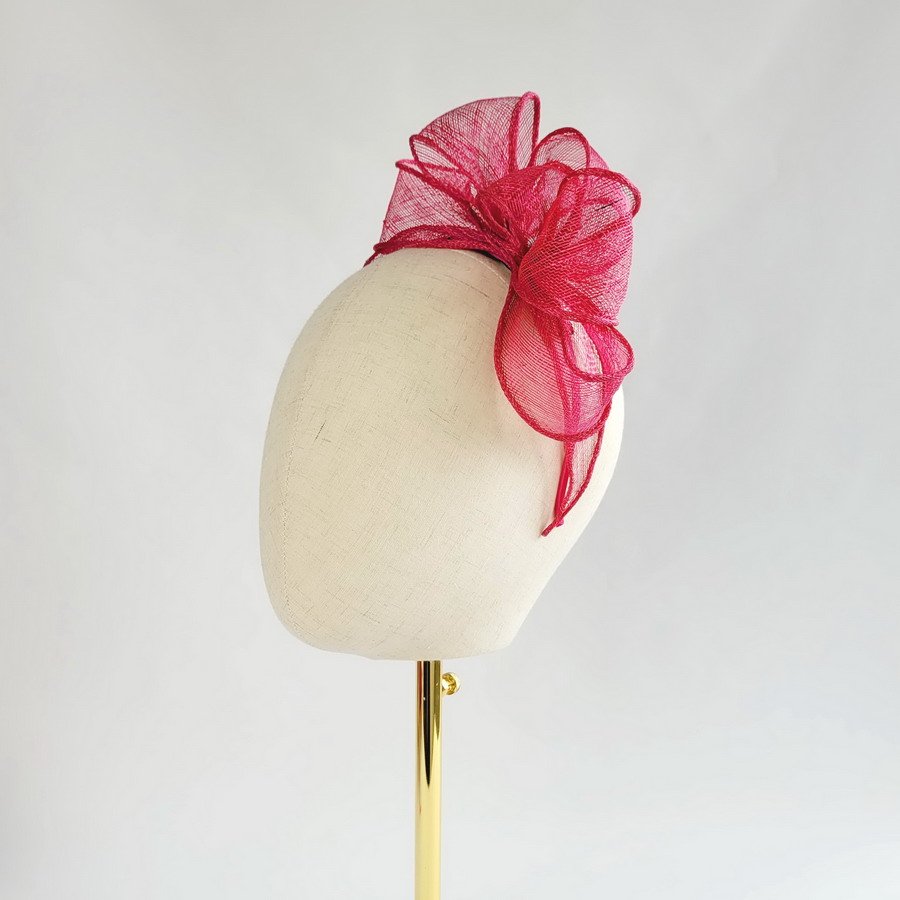 Fuchsia Pink Looped Fascinator Headband