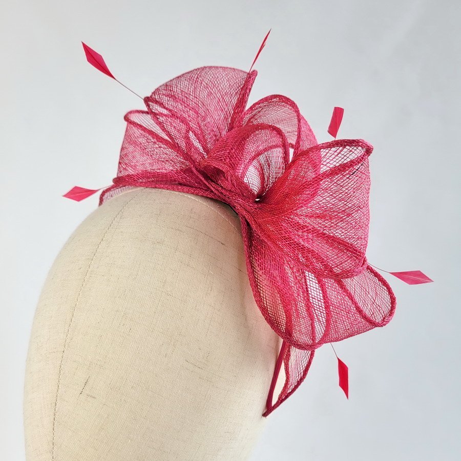 Fuchsia pink race day fascinator