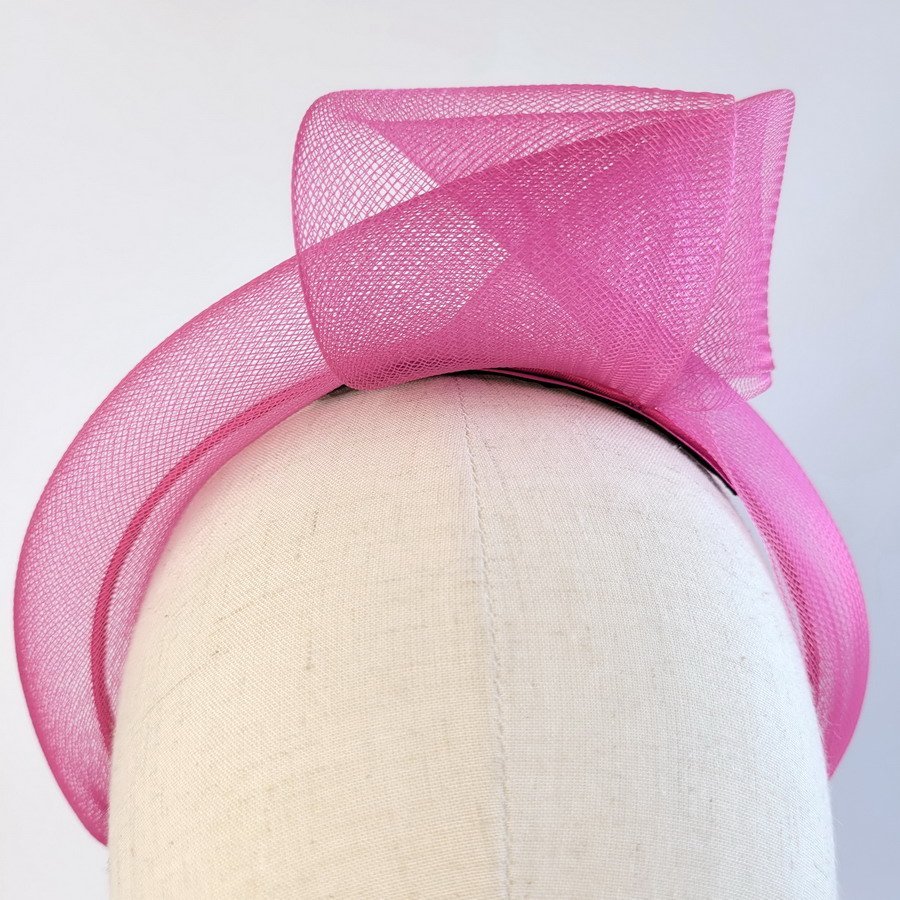 Dark Pink Crinoline Knot Headband - Image 4