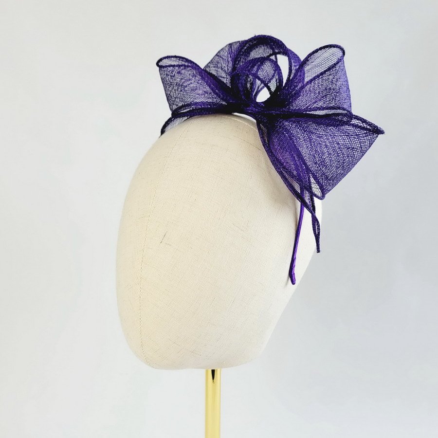 Purple Feather Free Wedding Fascinator