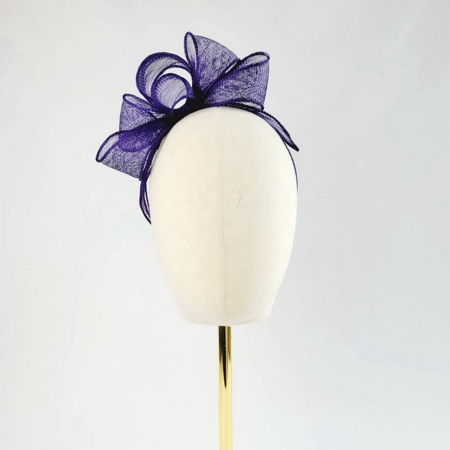 Purple Fascinator for a Wedding Guest