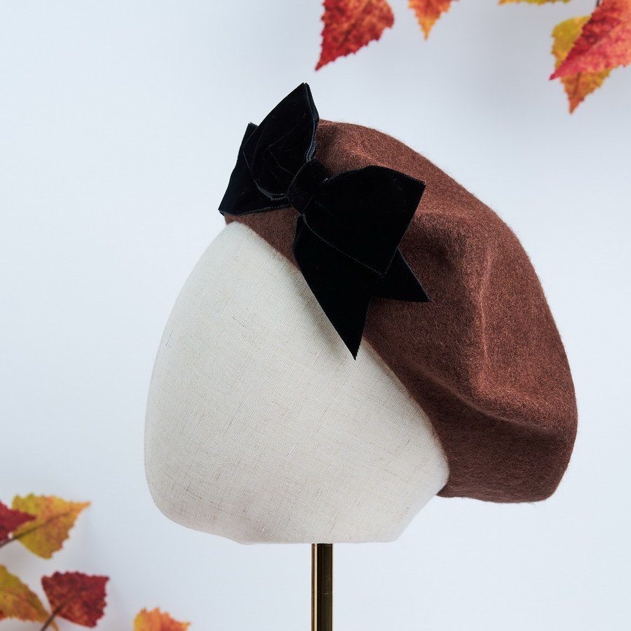 Brown Women's Winter Hat - Beret by Imogen's Imagination
