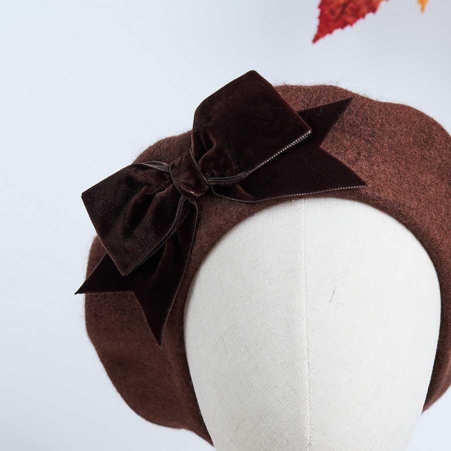 Brown Women's Winter Hat - Beret by Imogen's Imagination