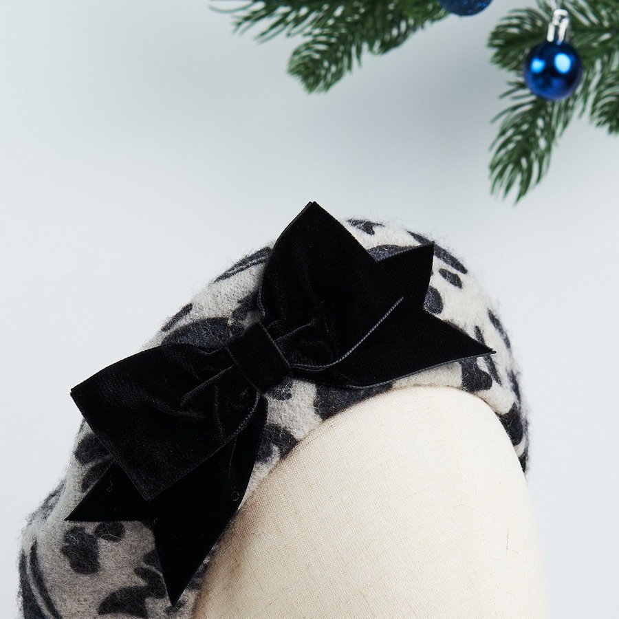Grey Leopard print Autumn Winter Hats from Imogen's Imagination