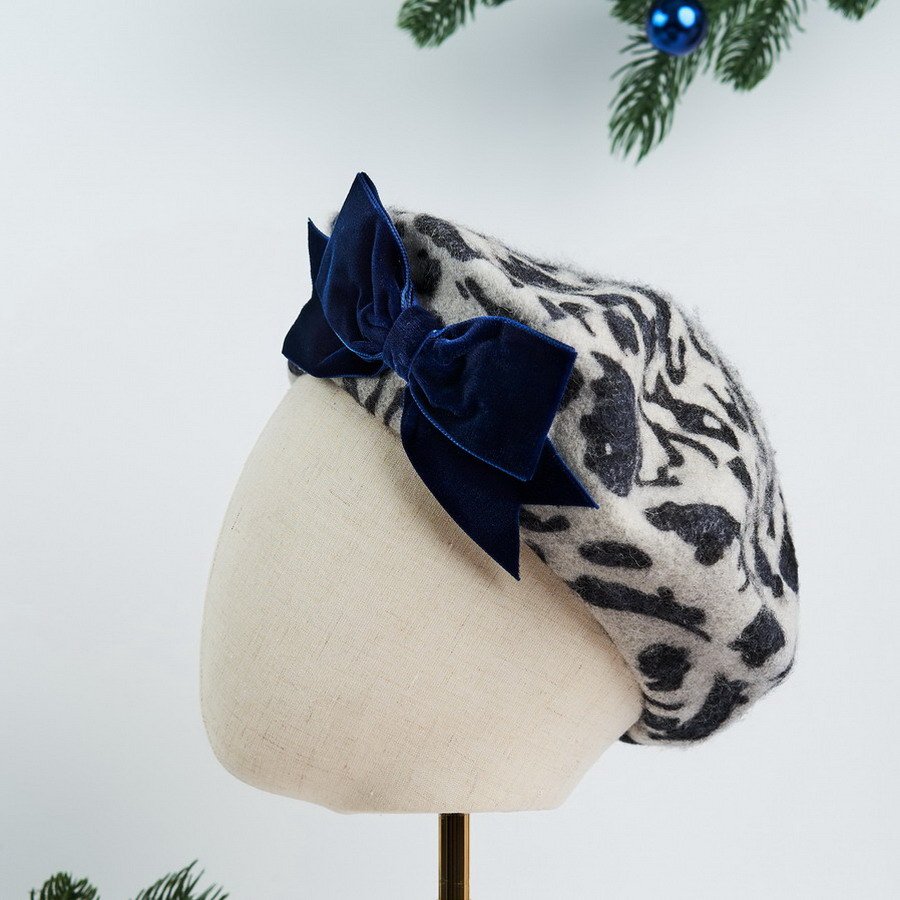 Grey Leopard print Women's Winter Hat by Imogen's Imagination