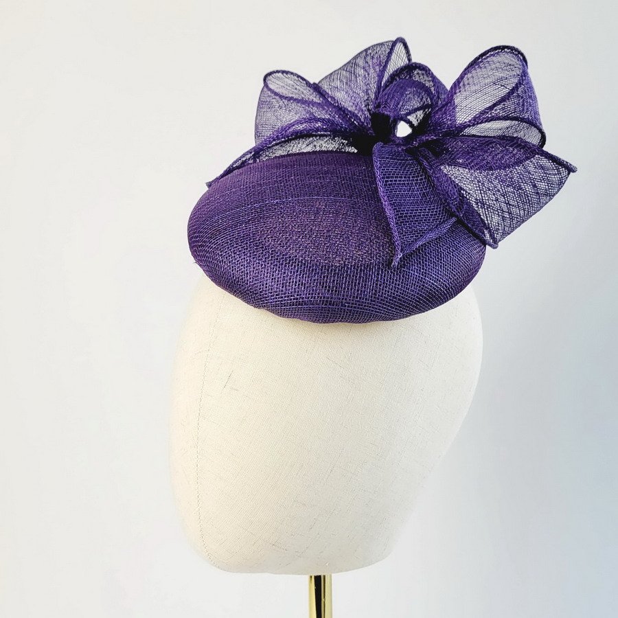 Purple Button Hat with Loops - Image 2