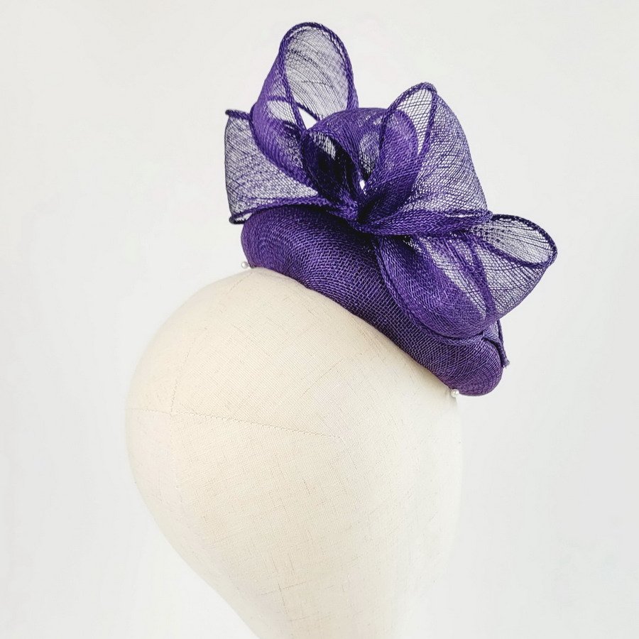 Purple Button Hat with Loops - Image 9