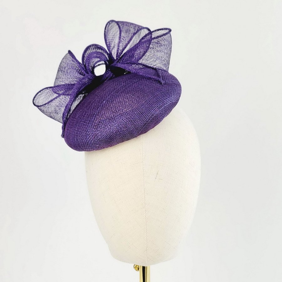 Purple Button Hat with Loops - Image 6