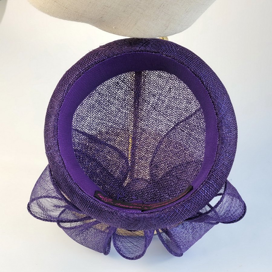 Purple Button Hat with Loops - Image 5