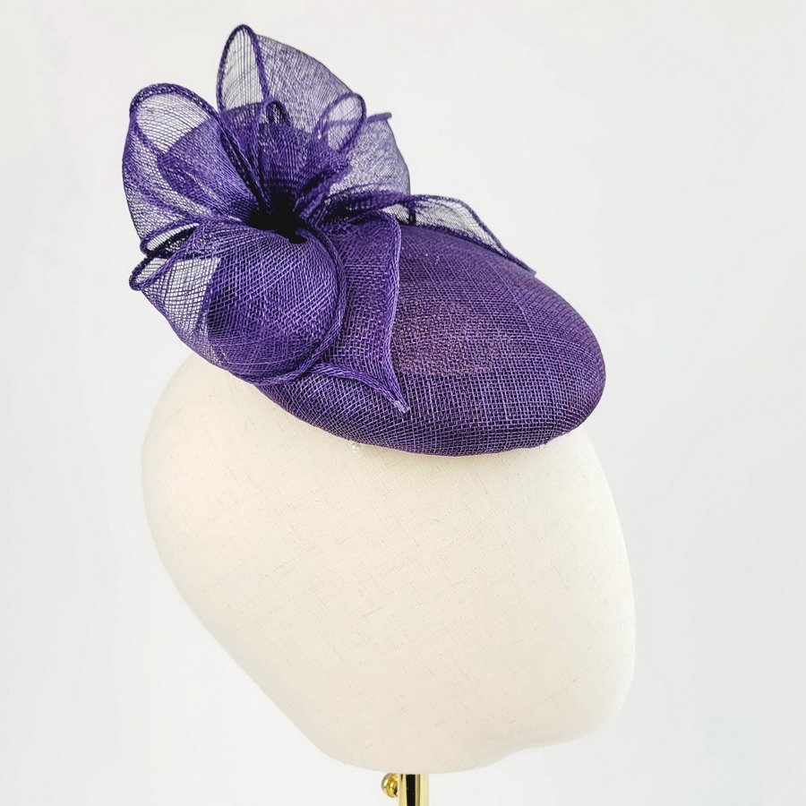 Purple Button Hat with Loops - Image 8