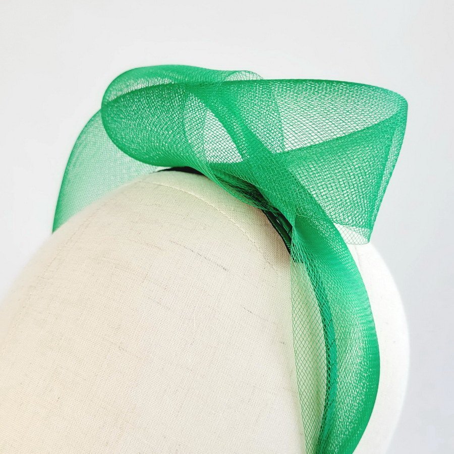 Emerald Green Crinoline Knot Headband - Image 5