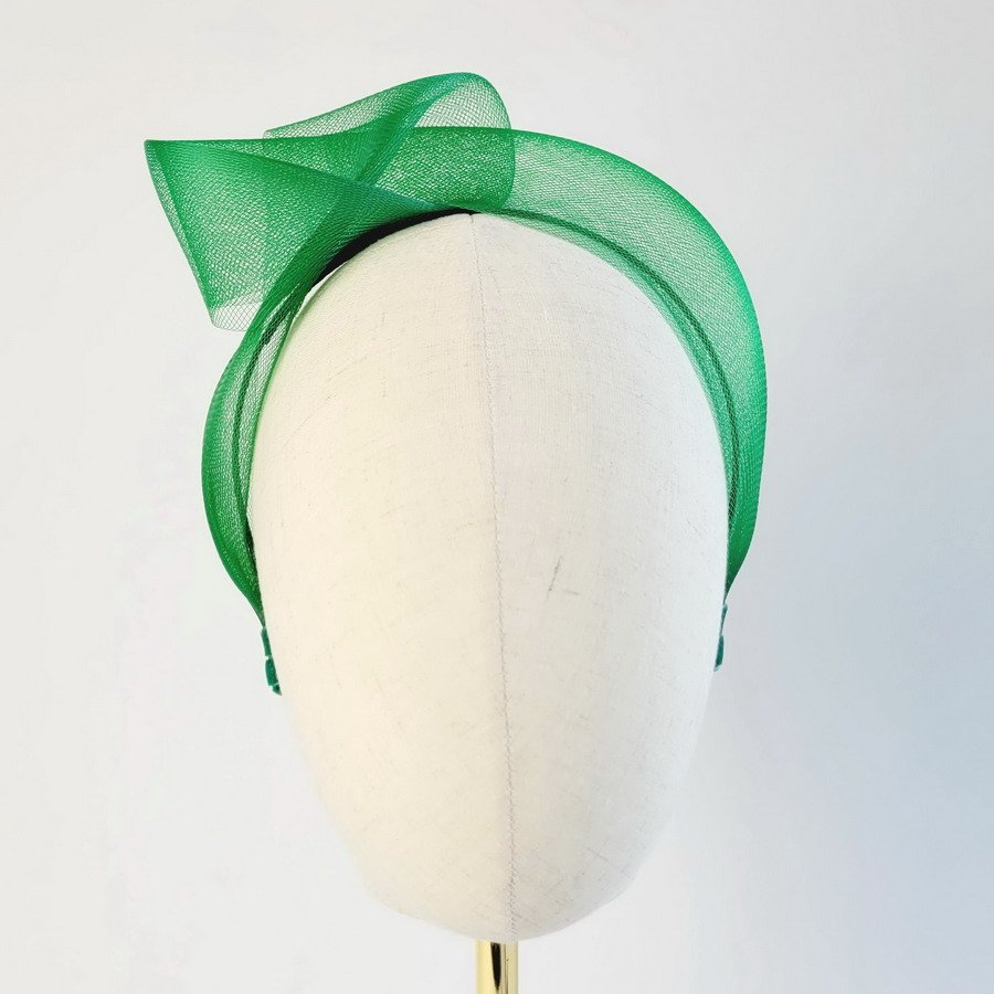 Emerald Green Crinoline Knot Headband - Image 7