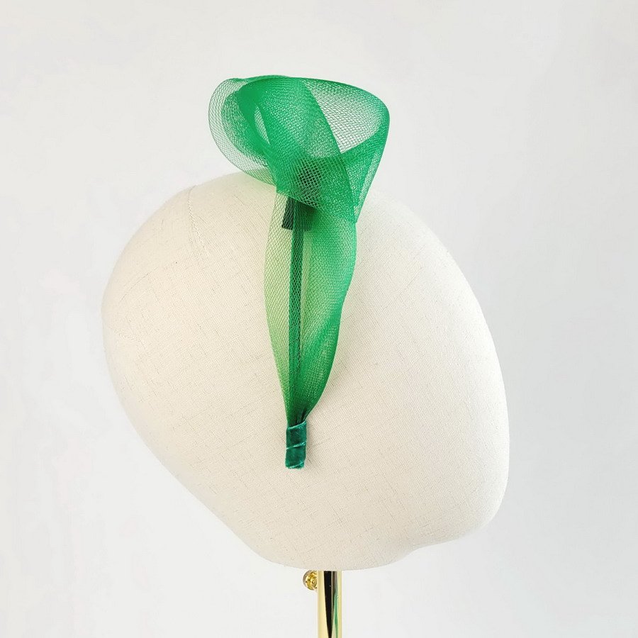 Emerald Green Crinoline Knot Headband - Image 9