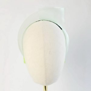 Mint Green Crinoline Knot Headband worn to the left of the head