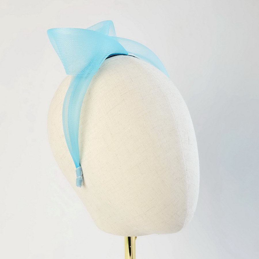 Peacock Blue Crinoline Knot Headband - Image 2