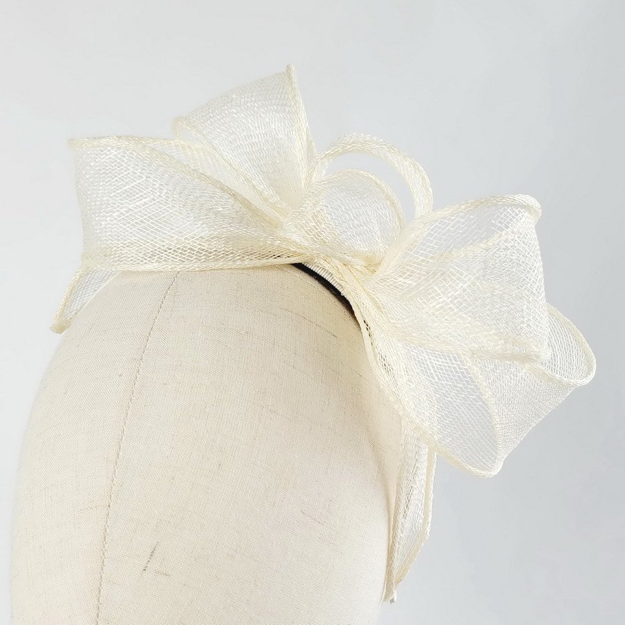 Ivory Looped Fascinator Headband - Image 4