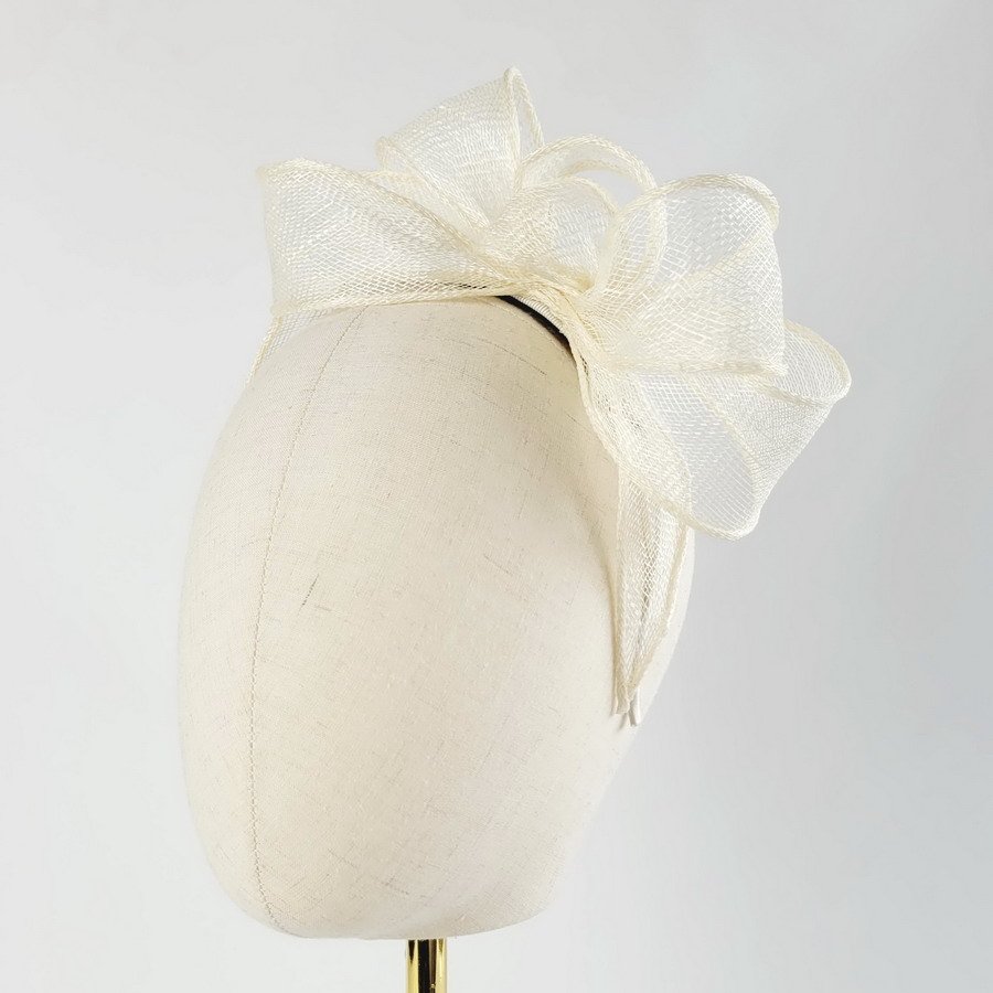 Ivory Looped Fascinator Headband - Image 2