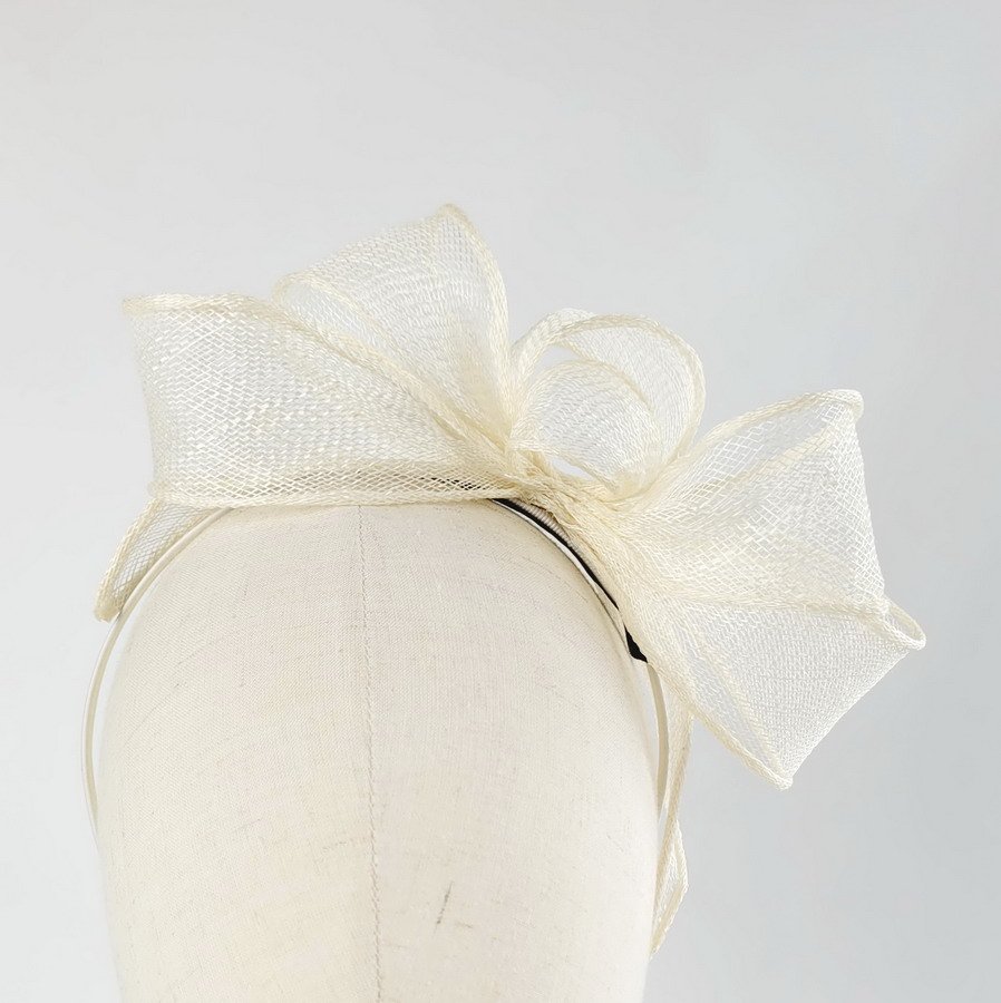 Ivory Looped Fascinator Headband - Image 3