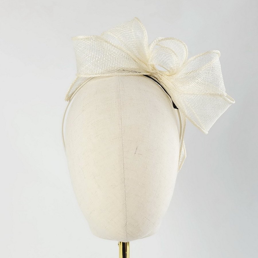 Ivory Looped Fascinator Headband
