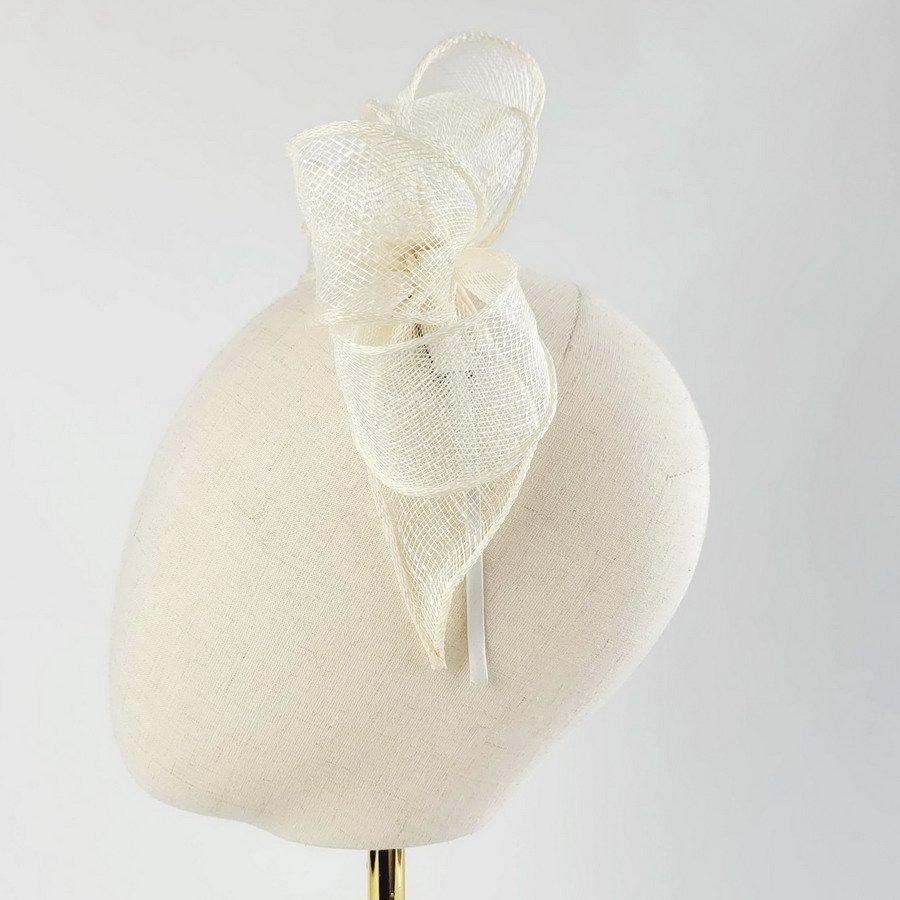 Ivory Looped Fascinator Headband - Image 5