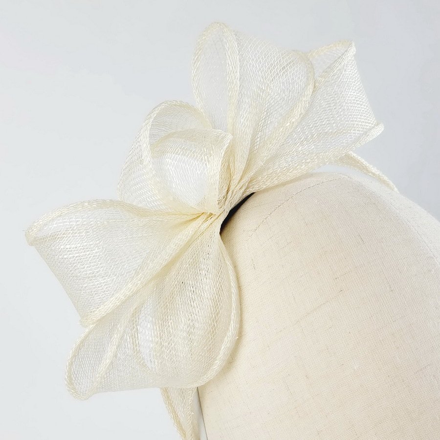 Ivory Looped Fascinator Headband - Image 9