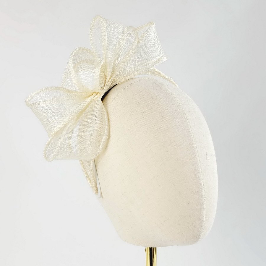 Ivory Looped Fascinator Headband - Image 7