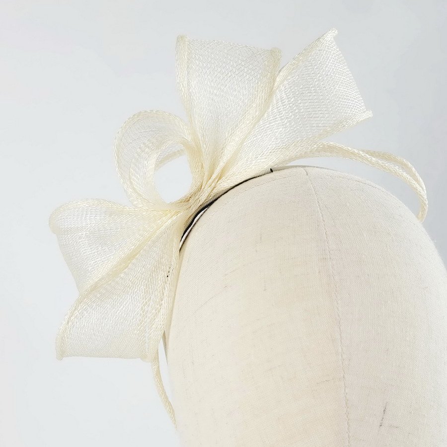 Ivory Looped Fascinator Headband - Image 8