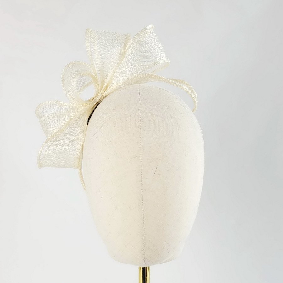 Ivory Looped Fascinator Headband - Image 6
