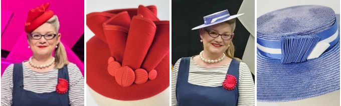 Sophie wearing the Only Connect hats