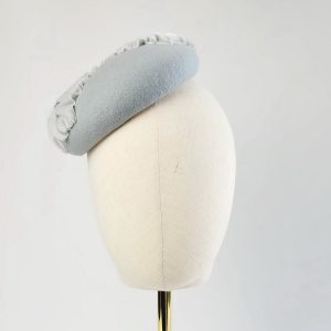 Ice blue mother of the bride wedding hat handmade by Imogen's Imagination