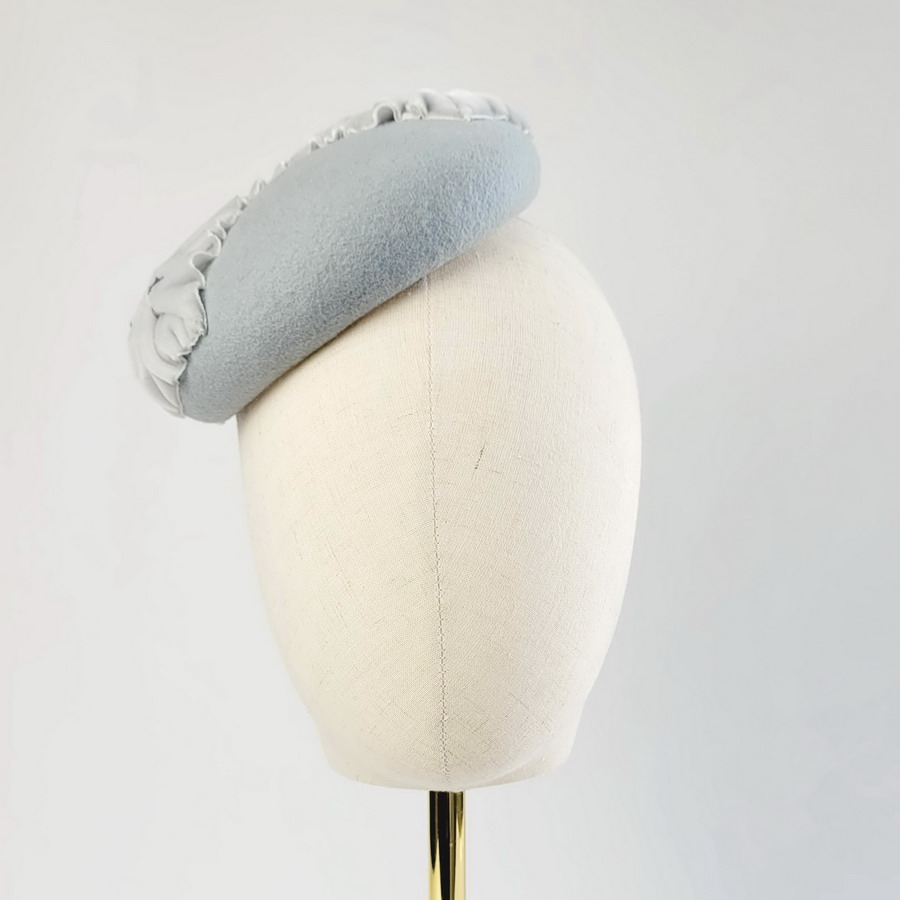 Ice blue mother of the bride wedding hat handmade by Imogen's Imagination