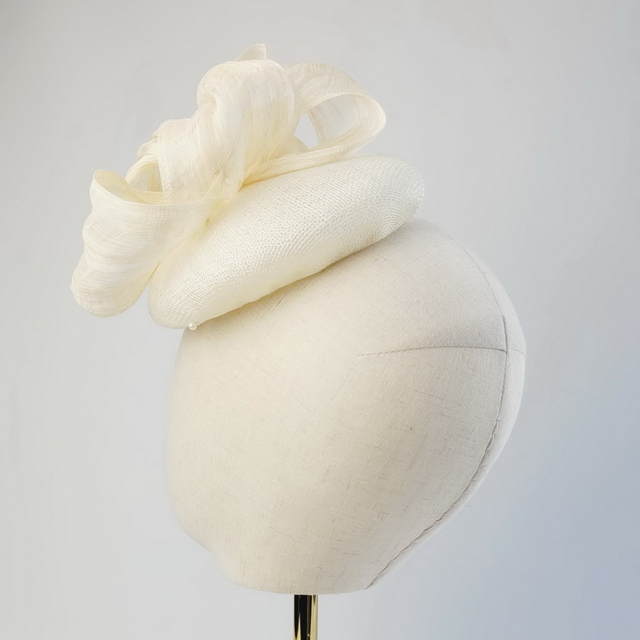 Ivory Button Hat with Abaca Loops - Image 12