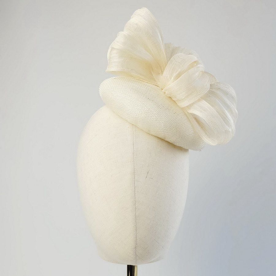 Ivory Button Hat with Abaca Loops - Image 8