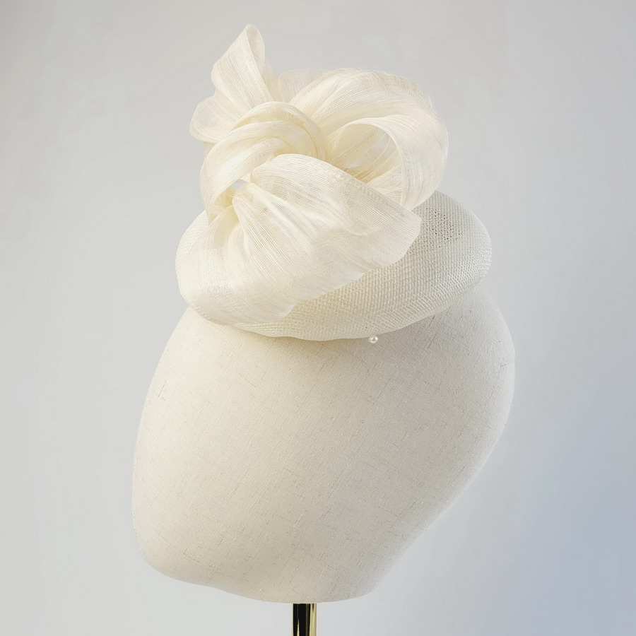 Ivory Button Hat with Abaca Loops - Image 11