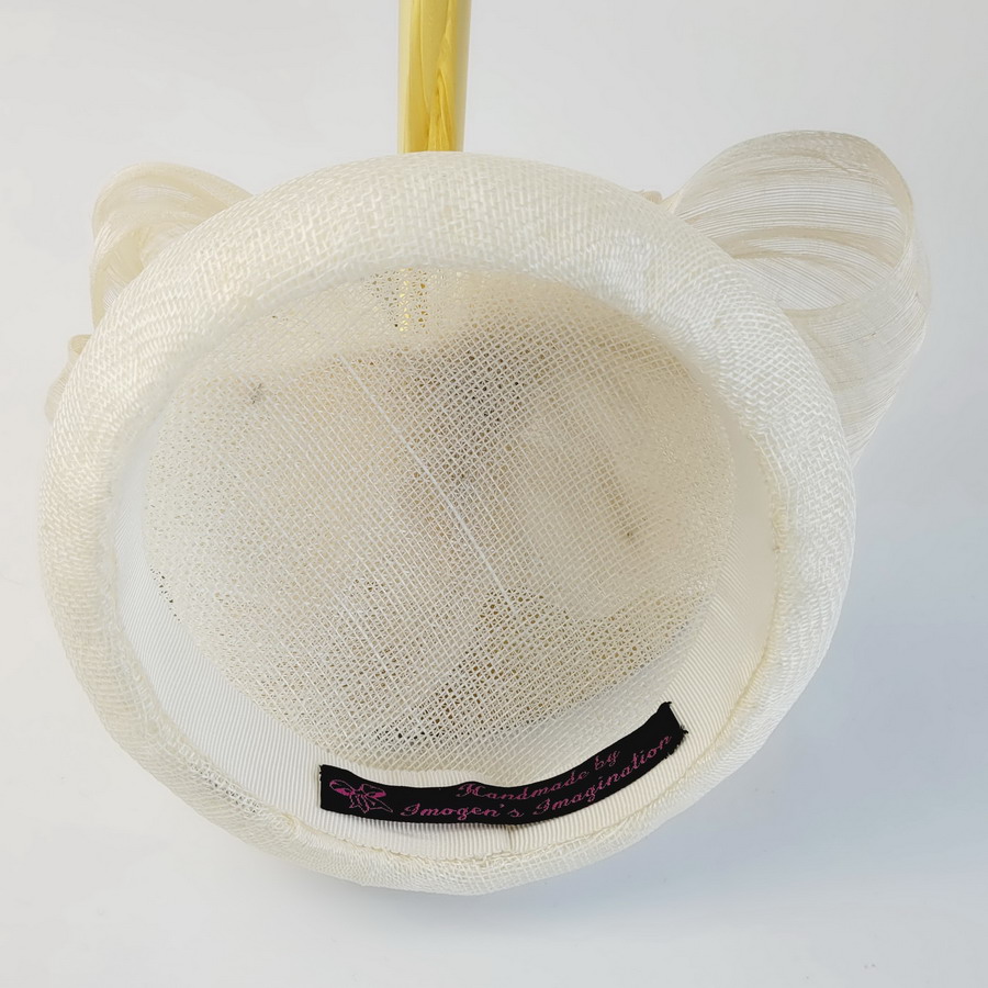 Ivory Button Hat with Abaca Loops - Image 7