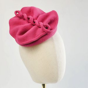 Pink felt wedding hat for a mother of the bride
