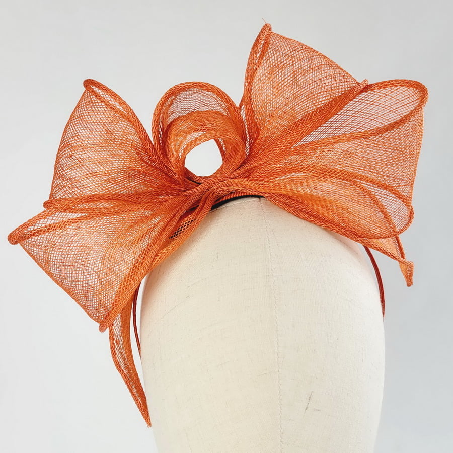Orange Looped Fascinator Headband - Image 3